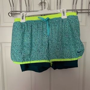 Nike double layered running shorts